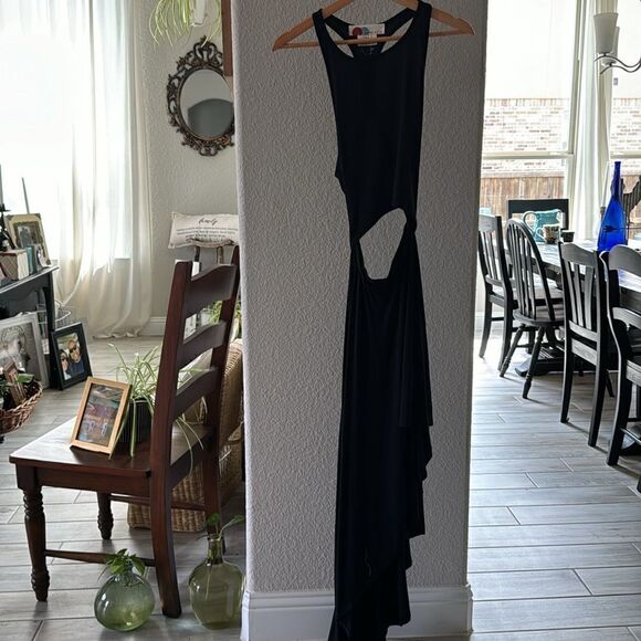 NWOT Free People Beach Bethany MIDI Black Sleeveless S Open Back Boho Flowy Chic - Picture 4 of 10